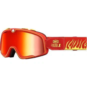 100% Barstow Goggles Death Spray Red Mirror Lens - Adult Size - Offroad ATV MX