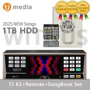 TJ Media K2 Karaoke Machine System 1TB + Keyboard Remote Control + Song Book