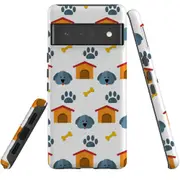 For Google Pixel 6 Pro Case Tough Protective Cover Dog Houses