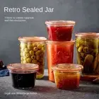 Tea Grains Snacks Storage Food Container Glass Jam Bottle Vintage Sealed Jar