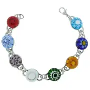 GlassOfVenice Millefiori Murano Glass Bracelet - Multicolor