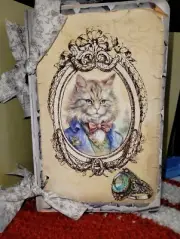 Vintage Victorian Cats Junk Journal Scrapbook USA Seller