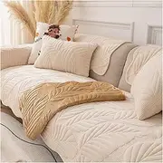 Thickened Sofa Cushion, 2024 Sectional Sofa Couch Covers Anti-Slip Cushion for Dogs Cats Pet, Furniture Protector (Color : White, Size : 90x240cm/35.4x95in)