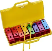 Professional 8-Note Xylophone Glockenspiel with Safe Mallets Perfectly Tuned Resonator Bells Educational Musical Instruments Toy for Toddlers with Low Case Multicolor1 One Size