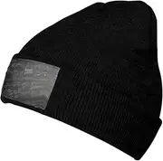 [CADREWY] Math Symbols Pattern Print Warm Hat Knitted Hat Soft Winter Beanie for Men and Women Fashionable Knit Cap