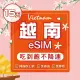 【環亞電訊】eSIM越南15天（原生網路）吃到飽不降速(eSIM 24H自動發貨 免等待免換卡 吃到飽 越南 越南網卡)