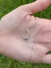 Pear Shape Lavender Sapphire Hinged Nose Ring Septum Clicker Daith 14k Gold