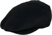 Mens Premium Wool Blend Classic Flat Ivy Newsboy Collection Hat (Black Medium)