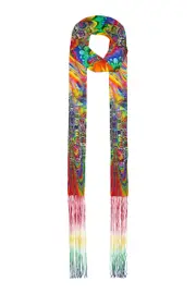 LONG EMBELLISHED SCARF COMING DOWN FROM COSMOS