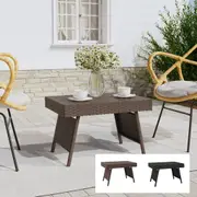 Side Table Coffee Table Home Garden Foldable End Table Poly Rattan vidaXL
