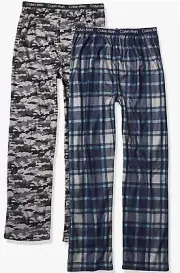 Calvin Klein Boys Sleepwear Super Soft Brushed Micro Pajama Pant, 2 Pack SMALL 6