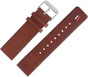 [Tommy Hilfiger] Watch Strap 22 mm Leather Brown Smooth Leather – 679301887, Classic