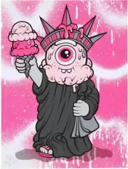 SOLD OUT Buff Monster Stay Melty Liberty Print #ed/100 signed by artist