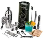 Mixology Bartender Kit: 14-Piece Cocktail Shaker Set - Bar Tool Set for Home