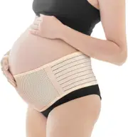 Maternity Belt, Belly Band for Pregnancy, Breathable Comfortable Back and Pelvic Postpartum Support - Adjustable Belly Band for Pregnancy - One Size