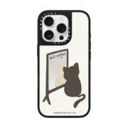 iPhone 16 Pro Mirror Case MagSafe Compatible overthinking cat