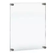 Azar Displays Floating Acrylic Wall Frame with Silver Stand Off Caps: 17" X...