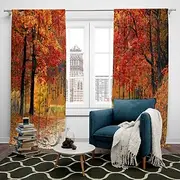 2 Panels Forest Bamboo Curtain Drapes Blackout Curtain For Living Room Bedroom Kitchen Window Treatments Thermal Insulated Room Darkening