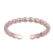 Rose Gold Plated Nugget .925 Sterling Silver Toe Ring
