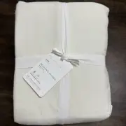 POTTERY BARN BELGIAN FLAX LINEN HEMSTITCH SHEET SET, KING ~ CLASSIC IVORY