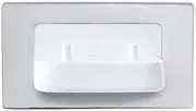 in-Wall Twin Electronic Toothbrush Charger by ProofVision Compatible with Oral B/Braun Electric Toothbrushes. Fascia Plate in a 3 Colour Choices (Polished Chrome)