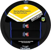 Sperling Newcastle Knights Official NRL Steering Wheel Cover and Seat Belt Cover Set