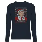 DC Justice League Core Make Christmas Great Again Unisex Long Sleeve T-Shirt - Navy