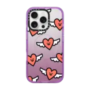 iPhone 16 Pro Impact Case MagSafe Compatible Flying Hearts