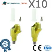10x Dental Angulated 17° Multi Unit 1.4 Plastic Sleeve Set Slim Int Hex 2.0