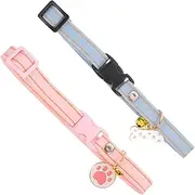 2Pcs Cat Collars with Pendant Breakaway Neck Decoration for Cats Chic Design for Daily Wear Special Occasions Adorable Kitten Neckwear for Pet Photo Shoots