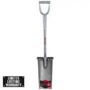3 In. Industrial All Steel Spade Coated Blades D-Grip Handle New Razor-Back 1