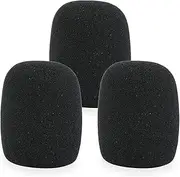 LEFXMOPHY SM57 Windscreen, Mic Foam Replacement for Shure SM57 Vocal Microphone Pop Filter, Black Noise-cancellation Windsock Cover 3-pack