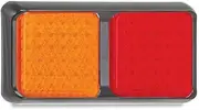 LED Autolamps 80 Double Series 12V Stop/Tail/Indicator 72 LED's Lamp with Black Bracket, 190 mm x 100 mm x 28 mm Size