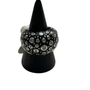 Women's Sterling Silver 9.25 Dome Bling Chunky Ring Size 7 NWT