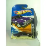 HOT WHEELS 2012 MUSCLE MANIA MOPAR 系列 6 67 普利茅斯 GTX 金屬紫長白條紋由