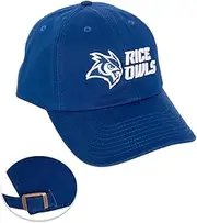 [Desert Cactus] Rice University Baseball Hat Owls Brimmed Embroirderd Hats Cap Adjustable Cloth Strap Adult (Style I) Blue, Blue, One Size