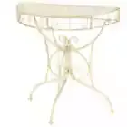 NNEVL Side Table Vintage Style Half Round Metal 72x36x74 cm Gold
