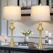 28.75" Gold Table Lamps for Living RoomTouch Lamps for Bedrooms Set of 2 - Ni...