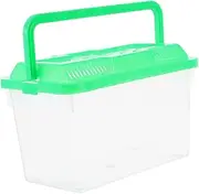 Abaodam Portable Mini Aquarium Fish Tank Transparent Carrier for Turtles Hamsters Reptiles Stylish Handheld Pet Container with Clear Observation for Travel Home Decor