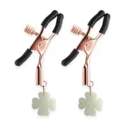 Bound Nipple Clamps 4 Rose Gold Glow in the Dark
