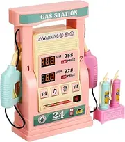 GARVALON Mini Gas Station Model Play House Simulation Toy for Boys and Girls Boys and Girls Car Wash Station DIY Kit