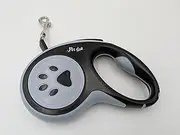 Retractable Pet Leash with Dial, 3 and 5 Metres Long, Black, Green, Blue, and Pink (Black, 5 M)