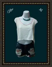 Roxy macrame top with fringes - adorable size extra large*
