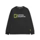 National Geographic FINUS BIG LOGO LONG SLEEVE ROUND T-SHIRTS 男女長袖上衣-炭灰-N213UTS020193