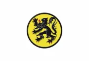 Patch badge print iron on glue flag roundel circle belgium flanders flemish