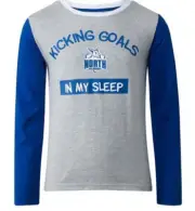 North Melbourne Kangaroos Official AFL Winter Cotton Polyester Youth Pyjamas