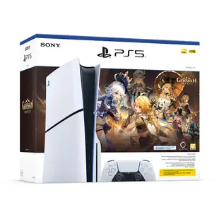 PS5 SLIM光碟版原神同捆主機+專用散熱風扇+手把收納包 送PS4精選遊戲x1