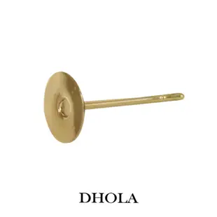 DHOLA｜【平台耳針】平台耳針 貼飾耳針 台灣電鍍 朵拉手藝材料店