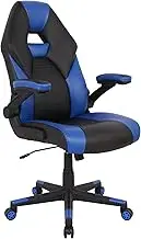 RGX Faux Leather High-Back Gaming Chair, Black/Blue, BIFMA Compliant