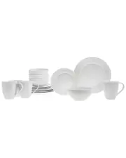 Godinger Pique Plain 16Pc Dinnerware Set